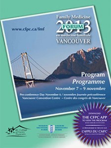 Family Medicine Forum 2013 Program cover